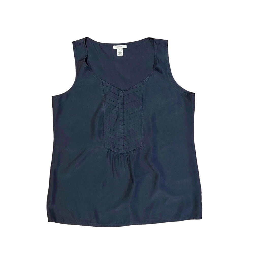 J. Crew | Charcoal Tuxedo-Style Silk Blouse, Women’s Size 2